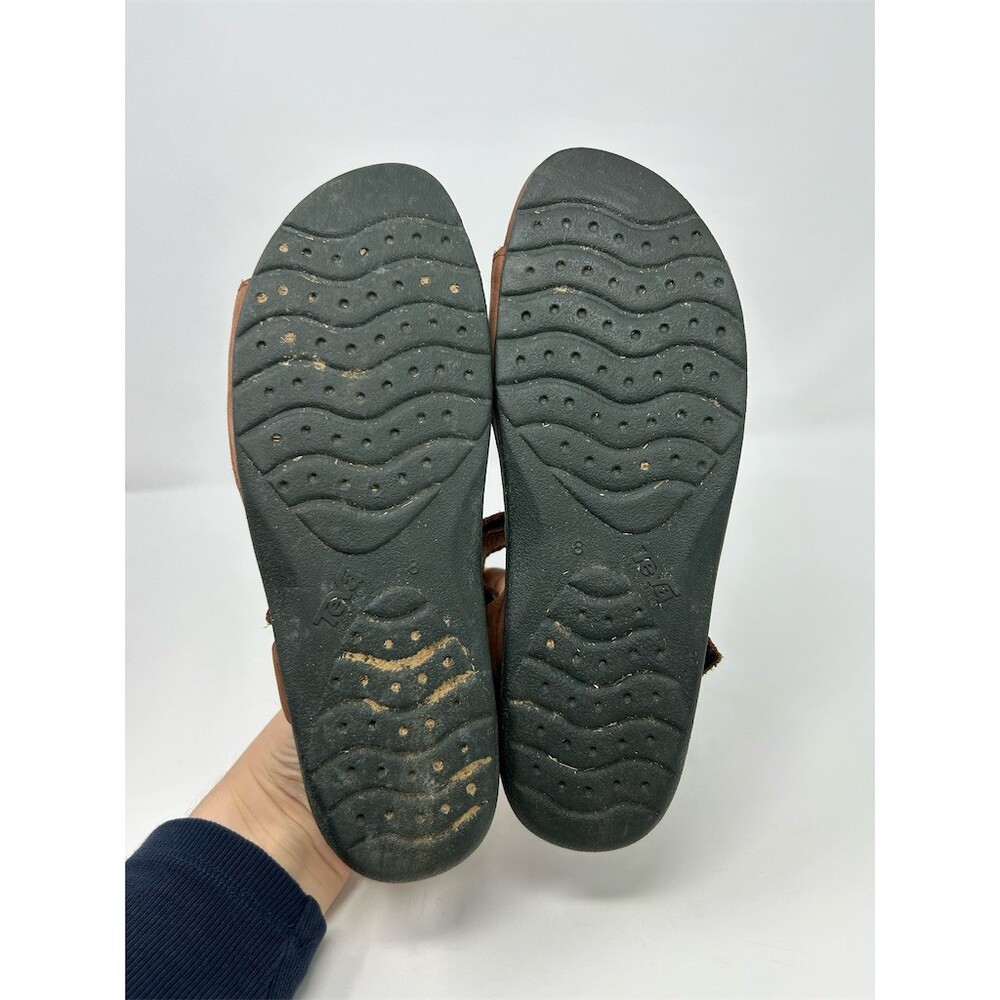 Teva Womens Strappy Sport Sandals Brown Hook & Loop Adjustable Outdoor Size 8 - Picture 8 of 11